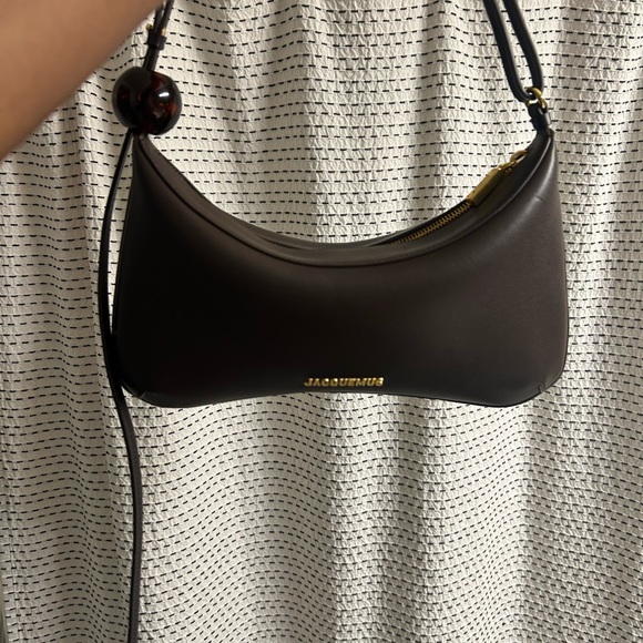 Jacquemus Handbags - Jacquemus Black Shoulder Bag with Gold Accents